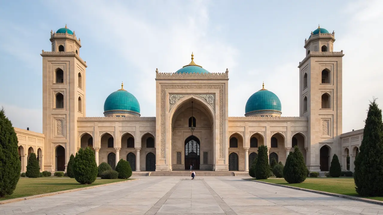 مسجد يينشوان الكبير في نينغشيا بواجهة معمارية عربية-صينية
